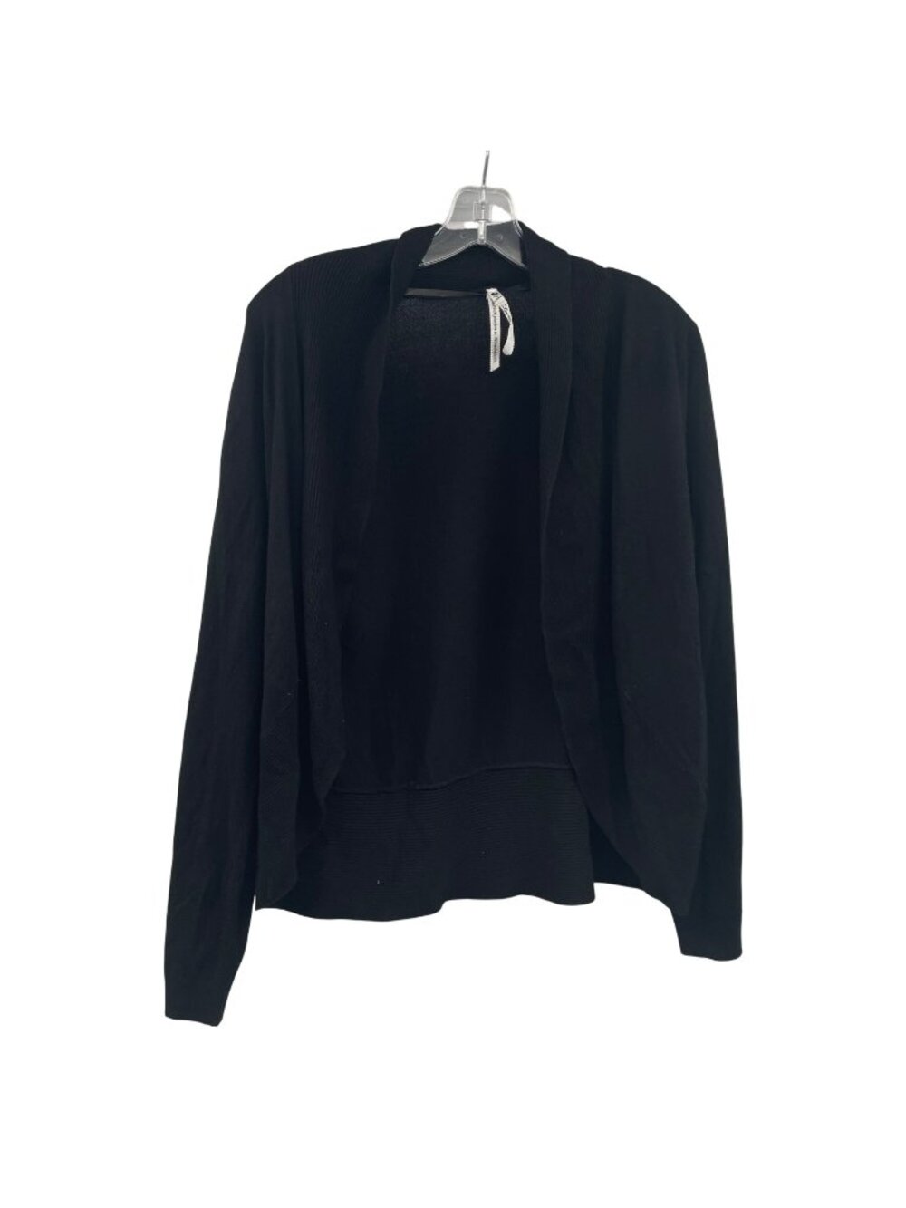 Leo & Nicole Women's Open Front Cardigan Long Sleeve Black Size Small